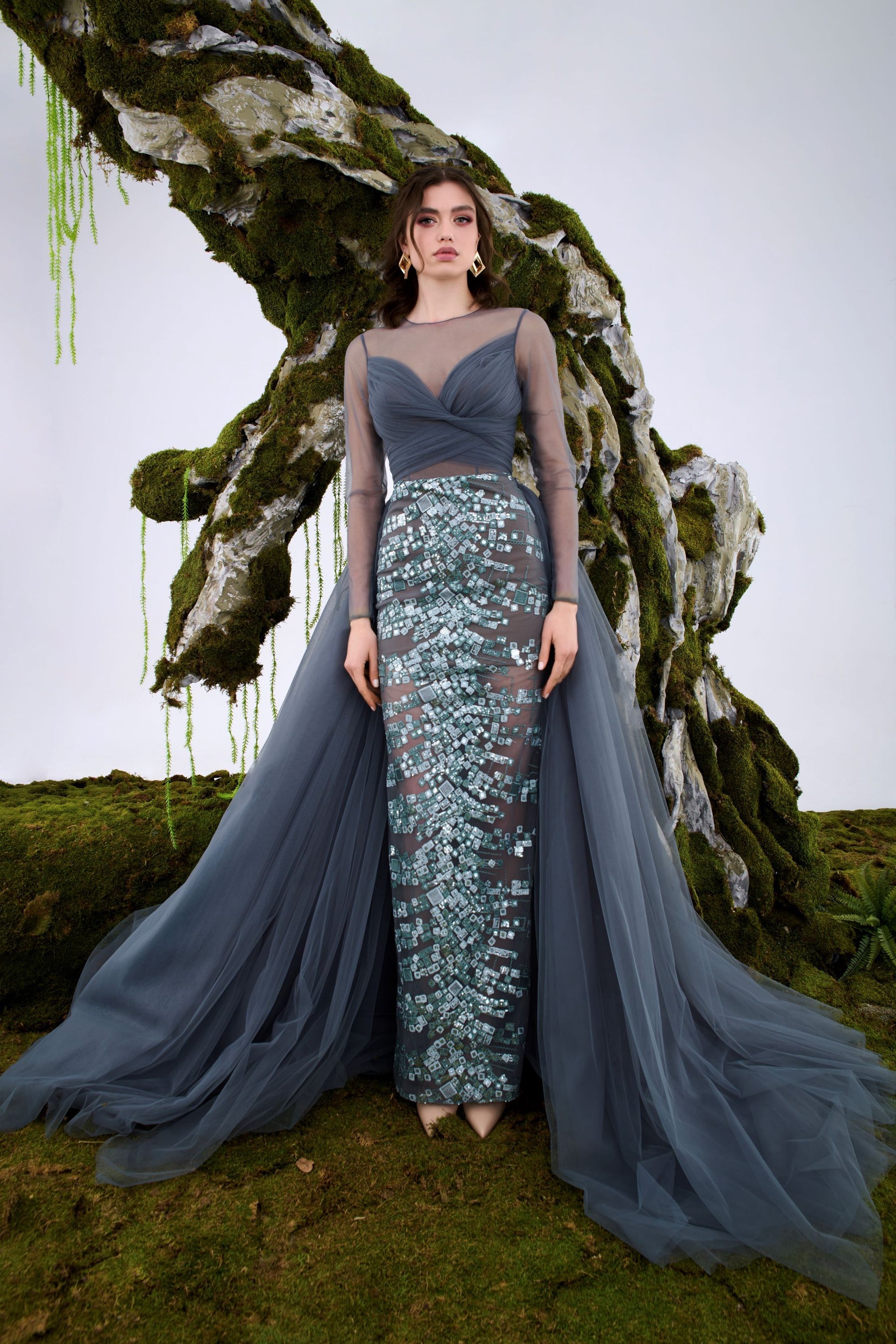 Nour Fathallah N0689 - Contemporary Formal Gown with Graceful Proportion