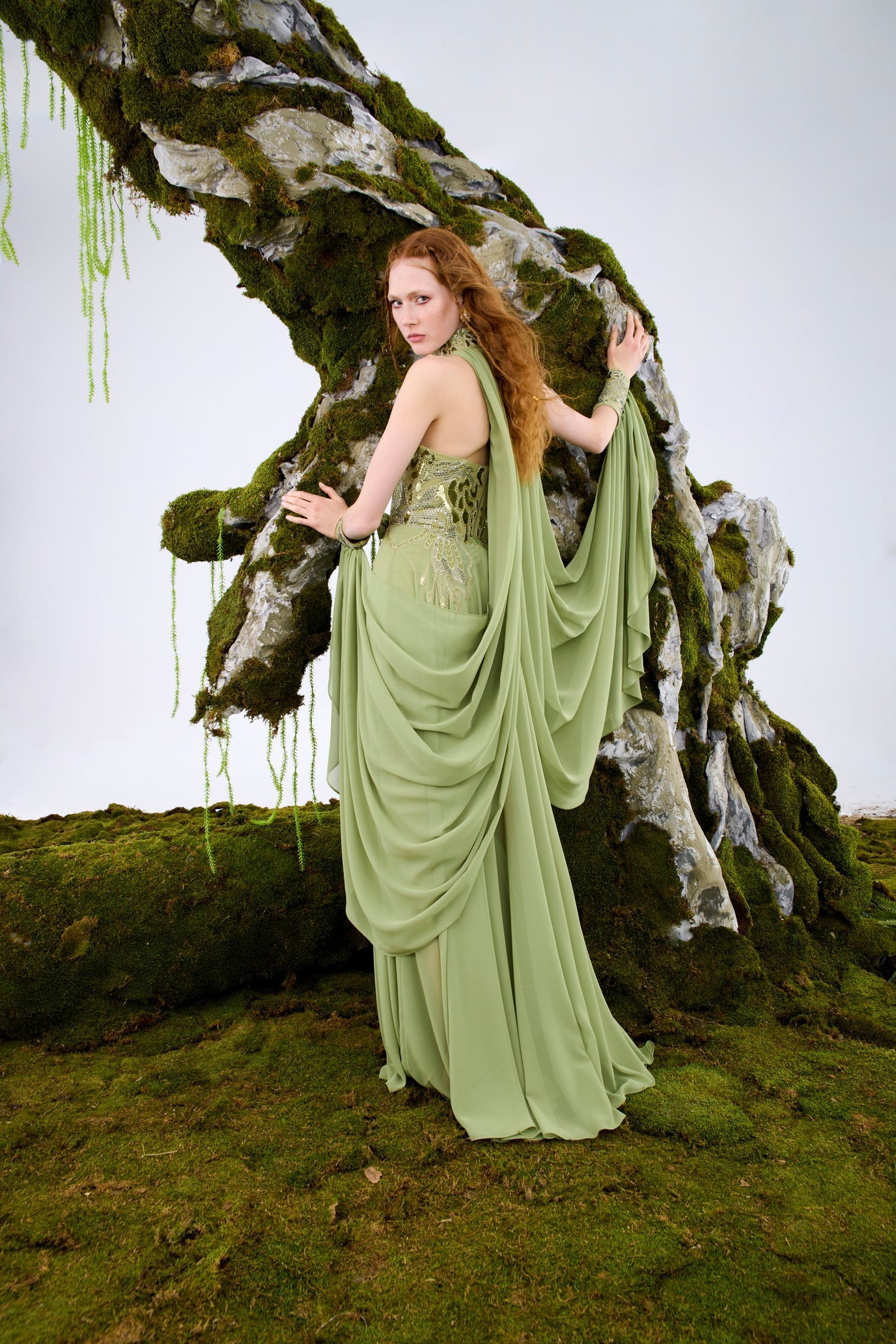 Nour Fathallah N0690 - Ethereal Evening Gown with Sculptural Precision