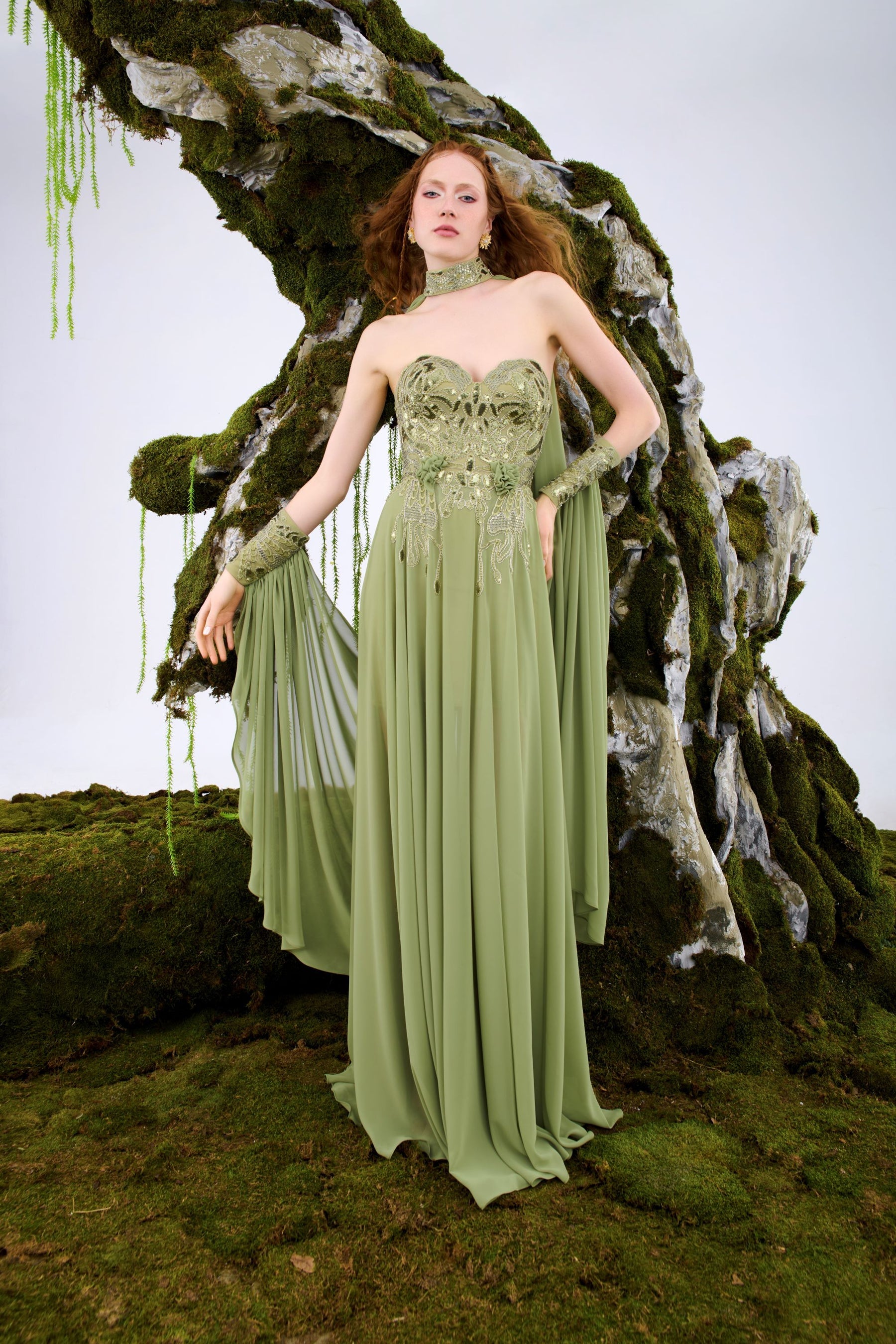 Nour Fathallah N0690 - Ethereal Evening Gown with Sculptural Precision