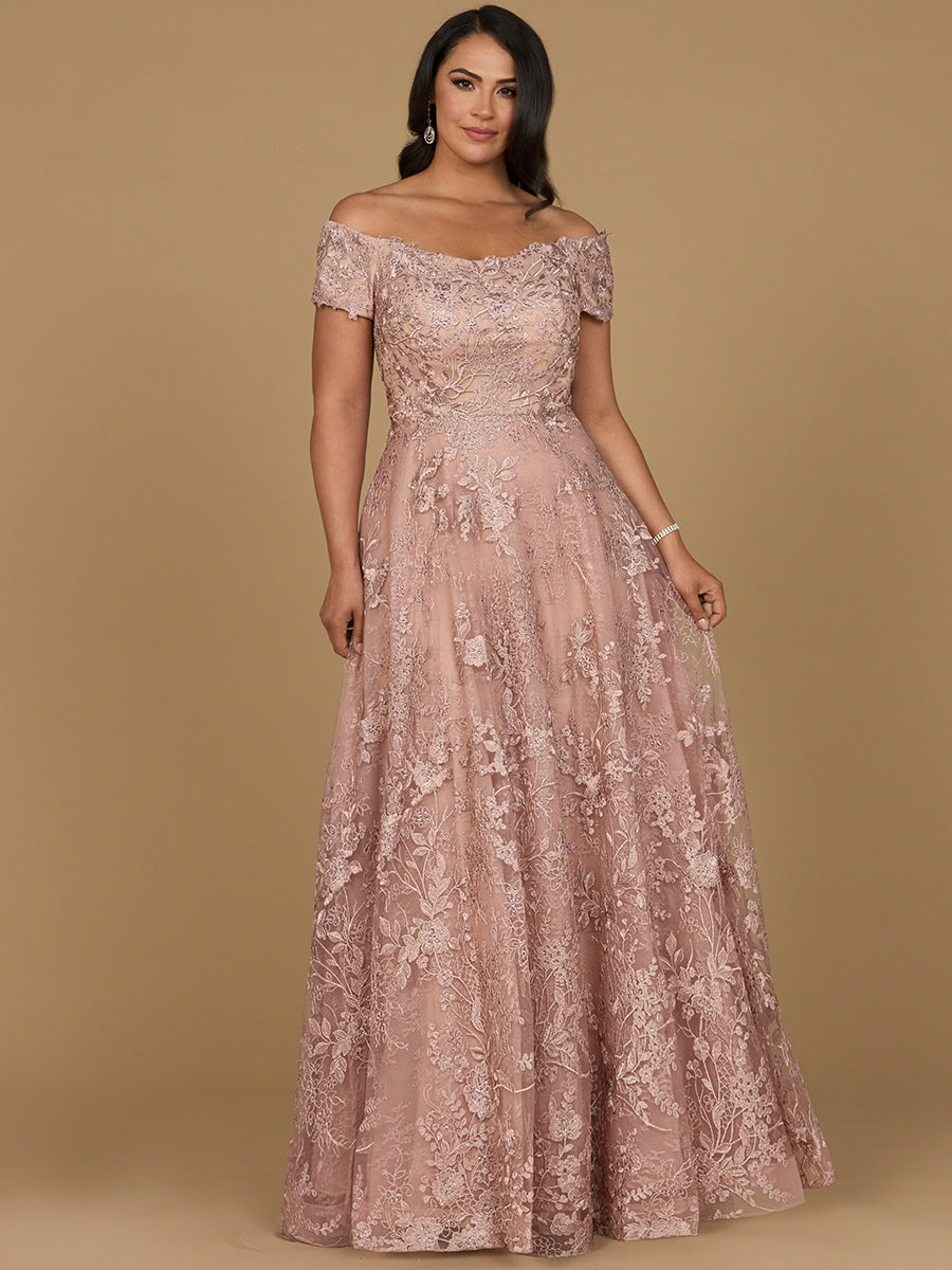 Off Shoulder A-Line Gown 29122