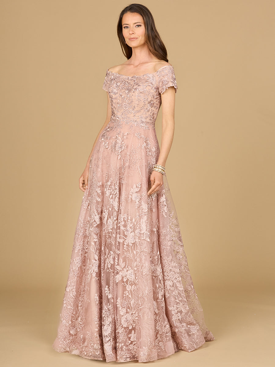 Off Shoulder A-Line Gown 29122
