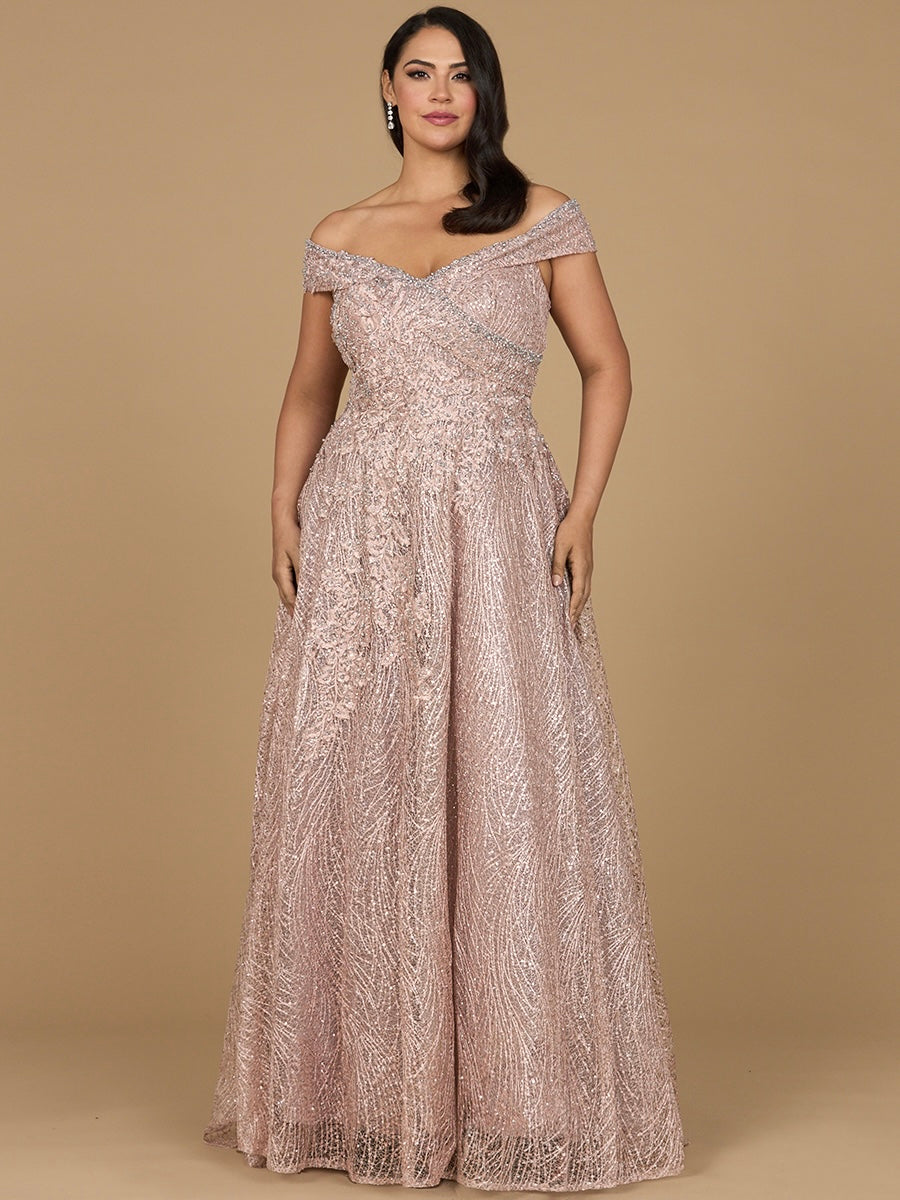 Off Shoulder A-Line Gown 29191