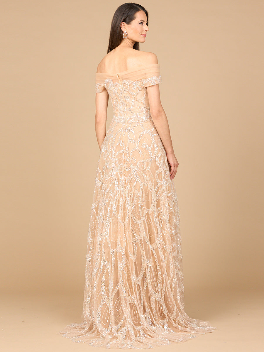 Off Shoulder A-line Gown 28941