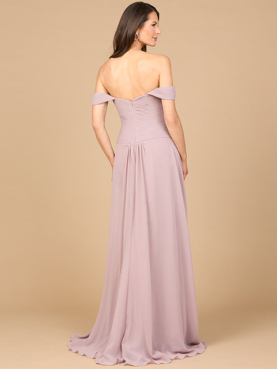 Off Shoulder Chiffon Dress 28911