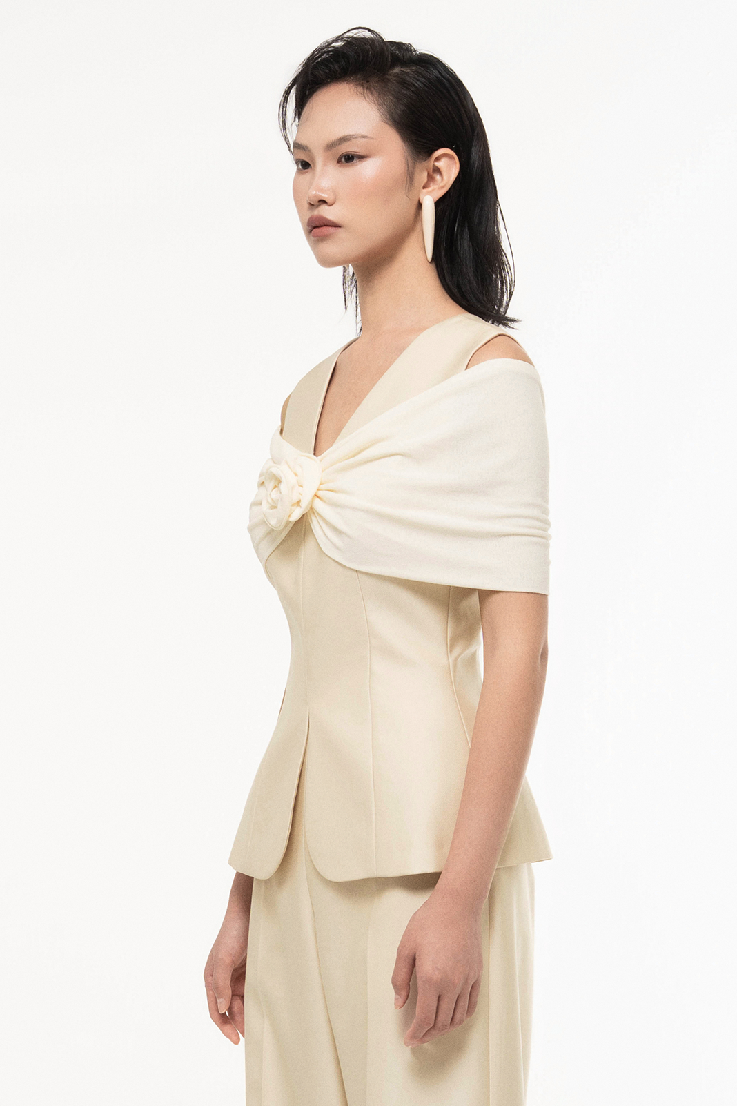 Off-Shoulder Draped Top