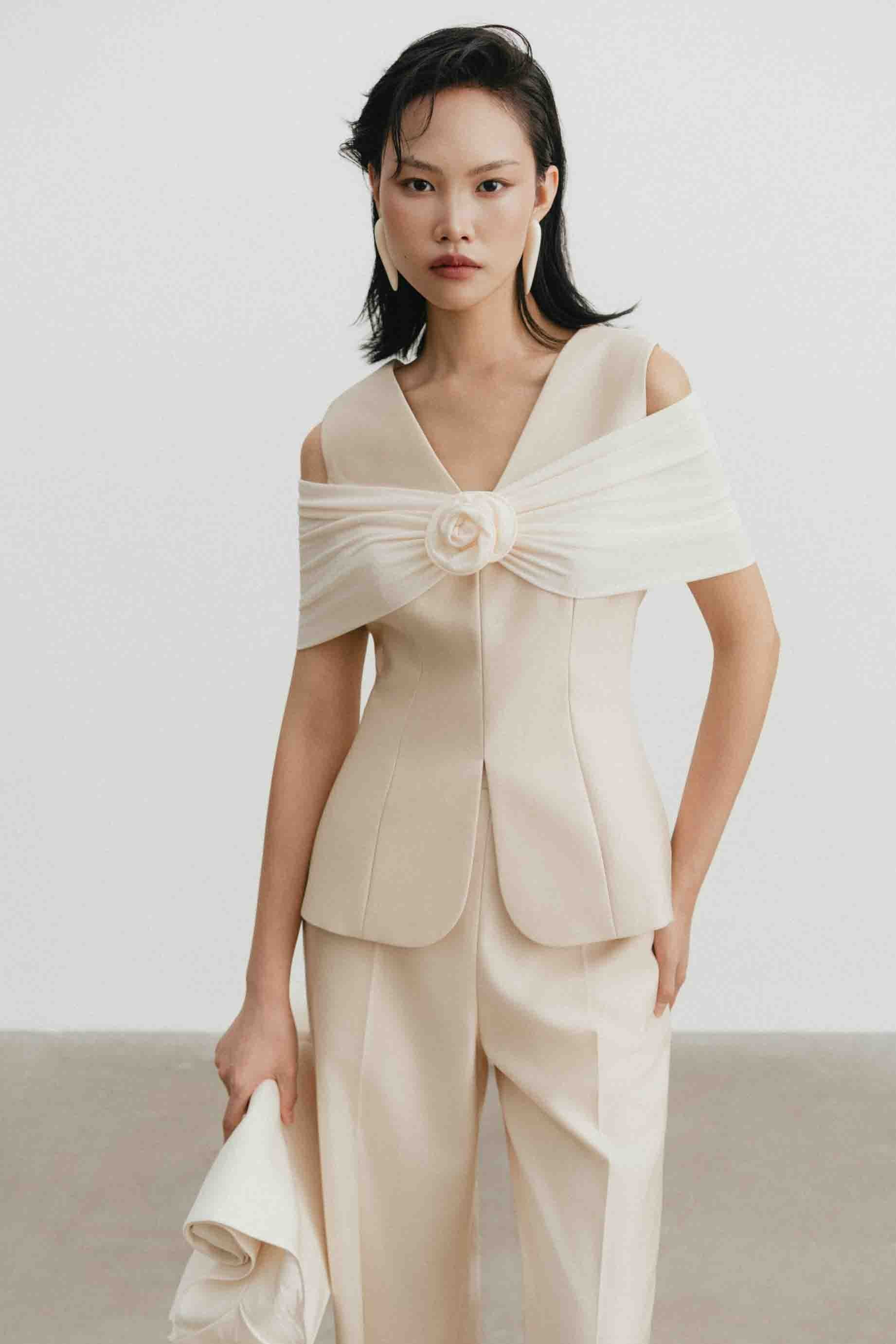 Off-Shoulder Draped Top