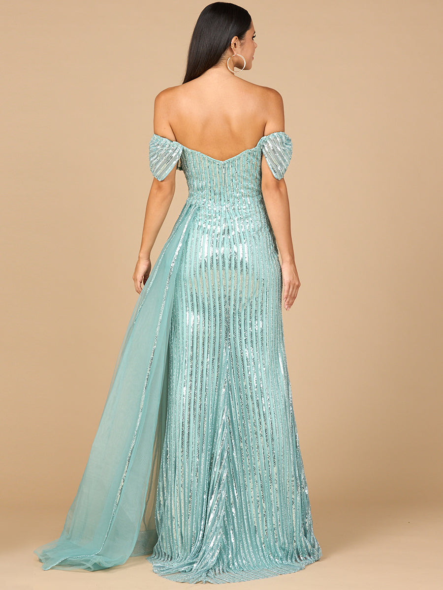 Off Shoulder Fitted Gown 28959