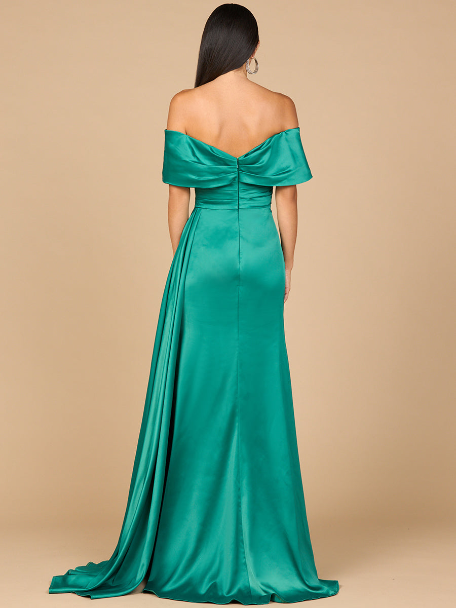 Off Shoulder Satin Dress 28945
