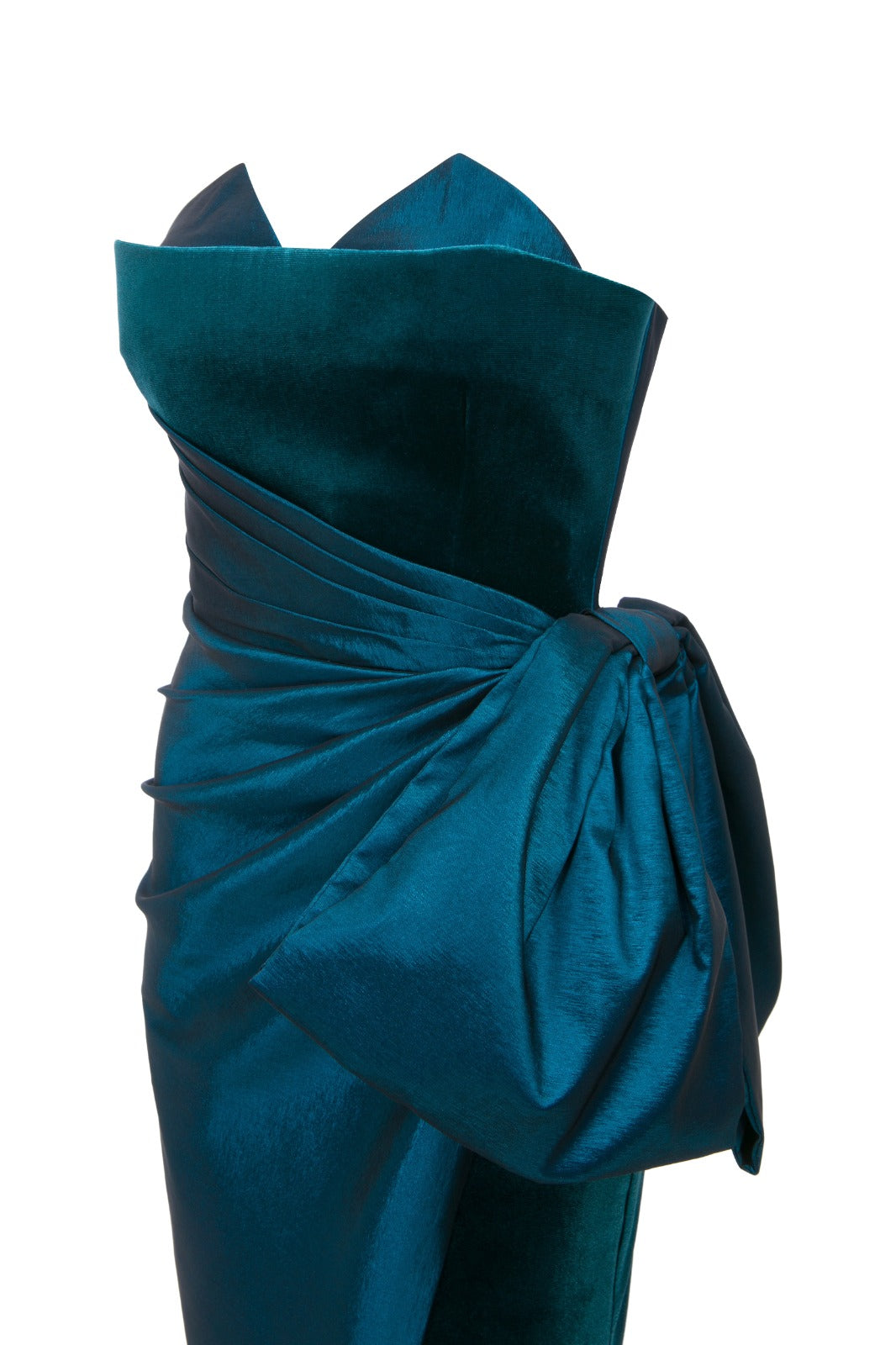 Black Strapless Evening Gown N0558