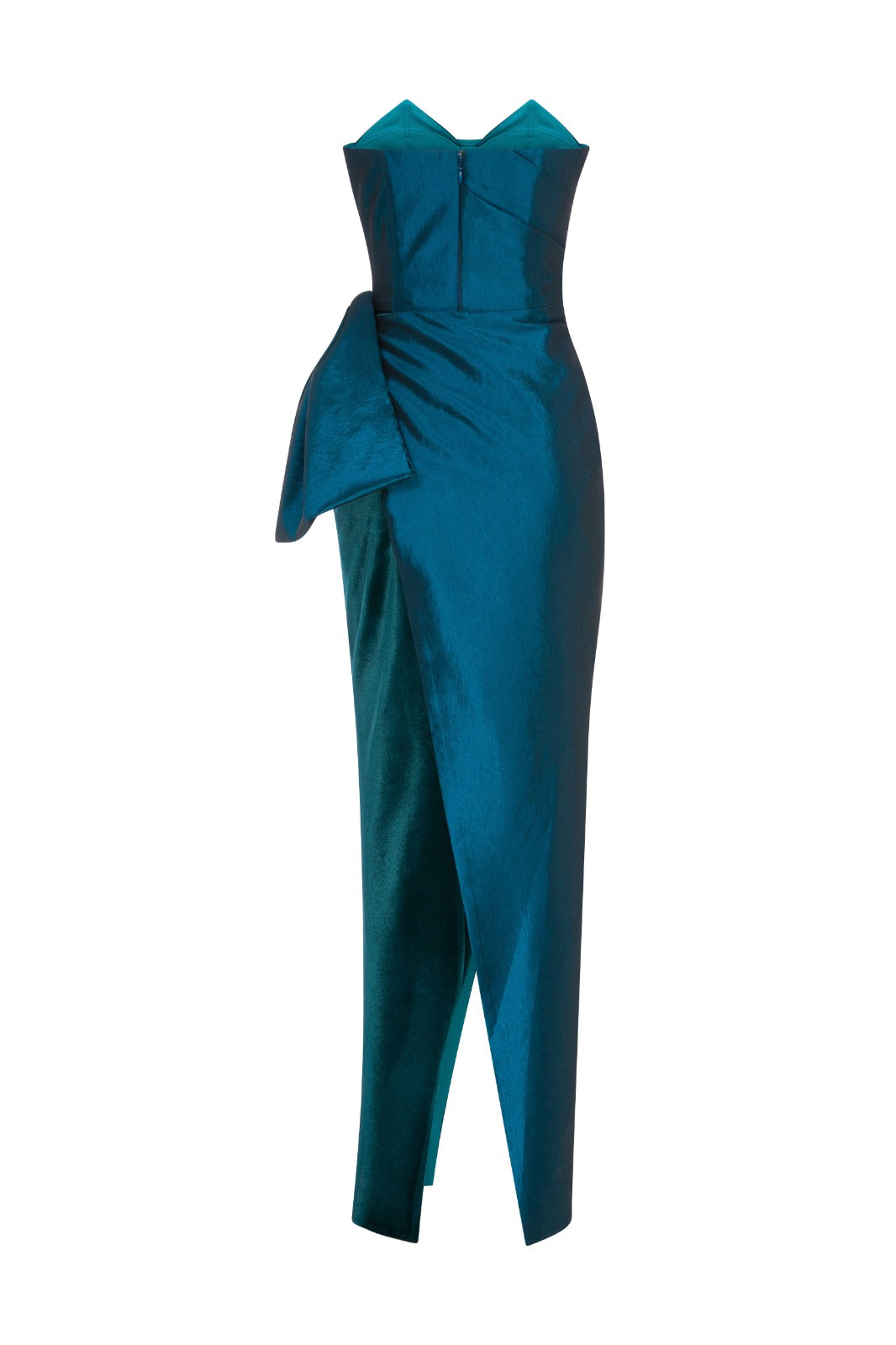 Black Strapless Evening Gown N0558