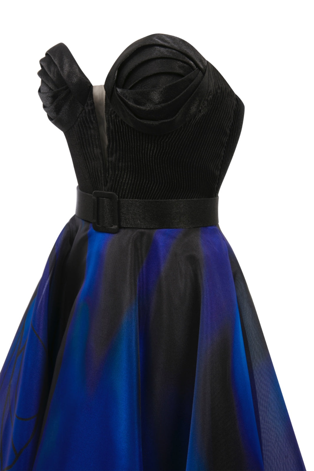 Fitted Evening Gown with Sheer Sleeves N0581