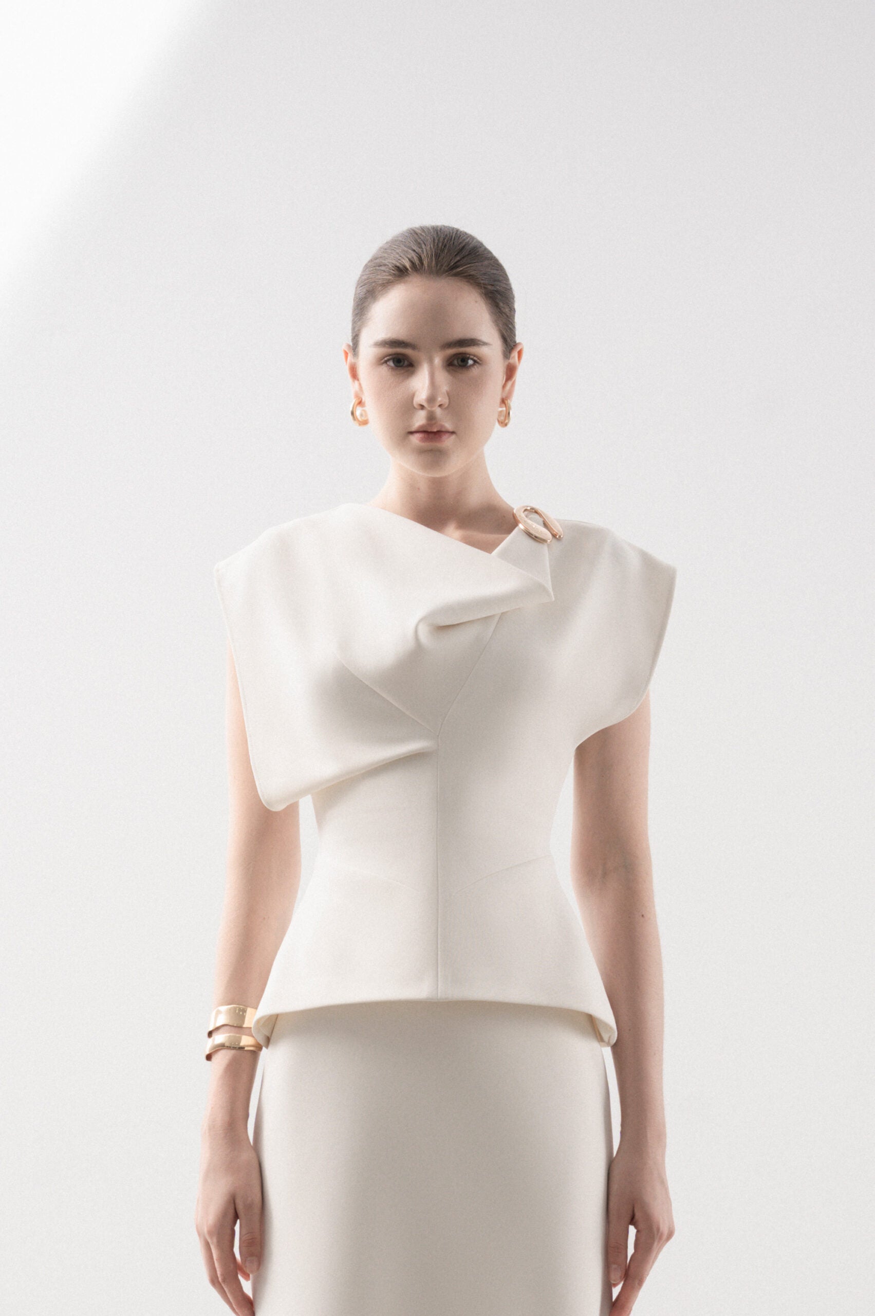 Rachel Asymmetrical Neckline Blouse