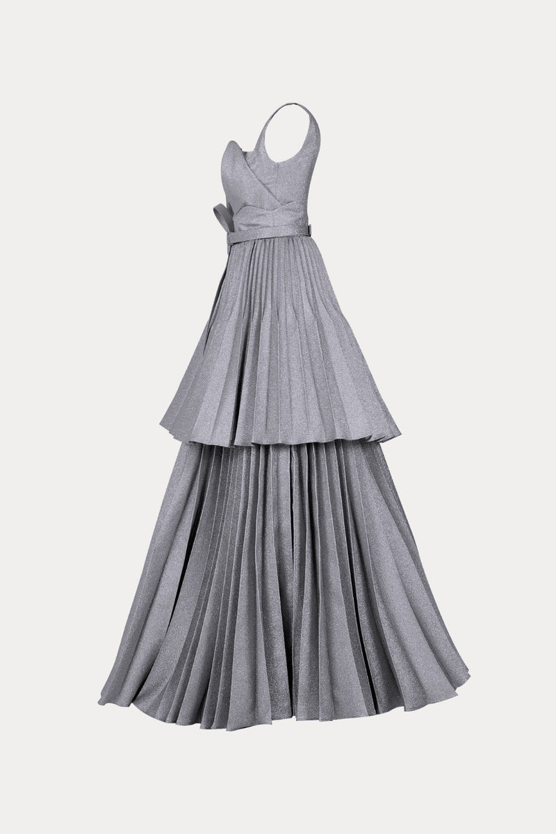 Radiant Evening Jacquard Gown E0017