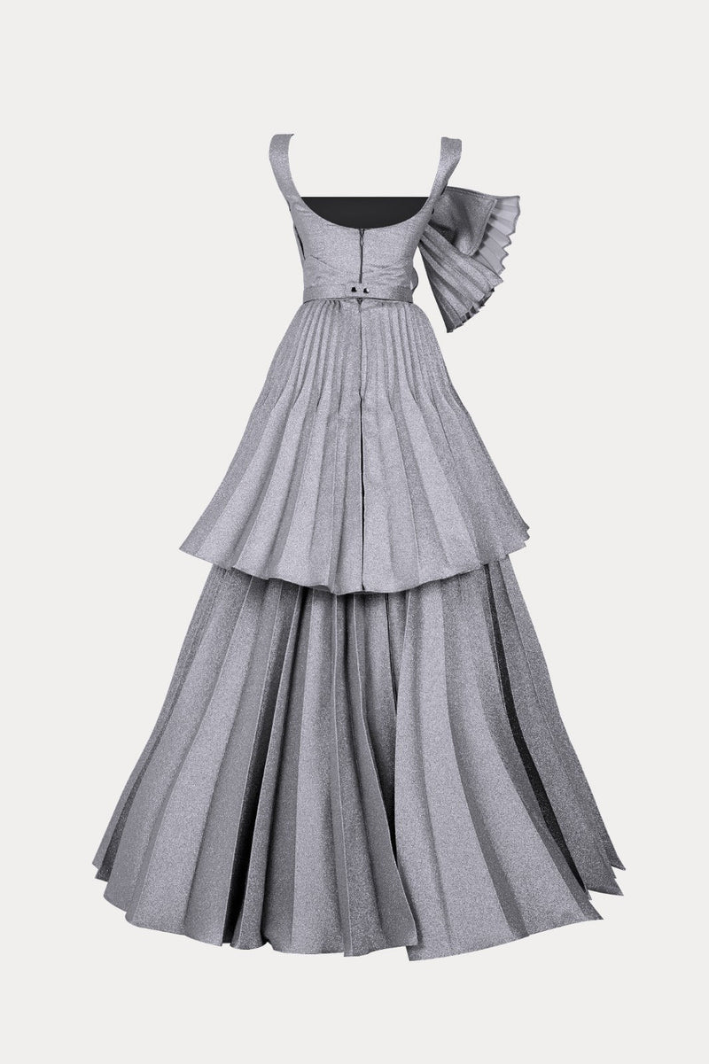 Radiant Evening Jacquard Gown E0017