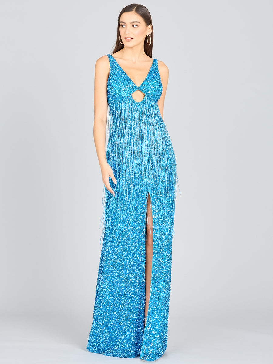Regan Fringe Sequin Dress 9974