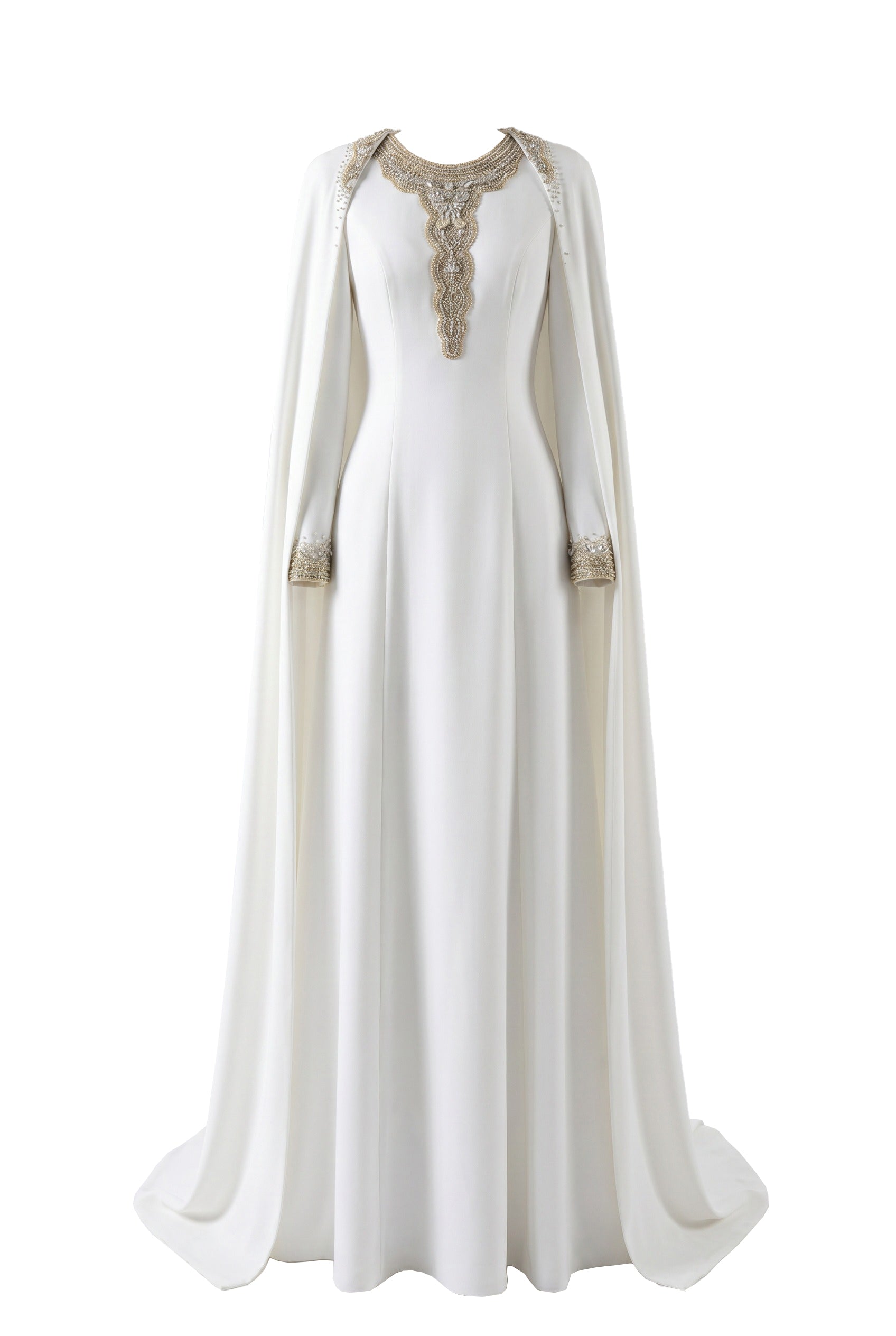 Reverie A-line Long Sleeved Velvet Satin Maxi Set