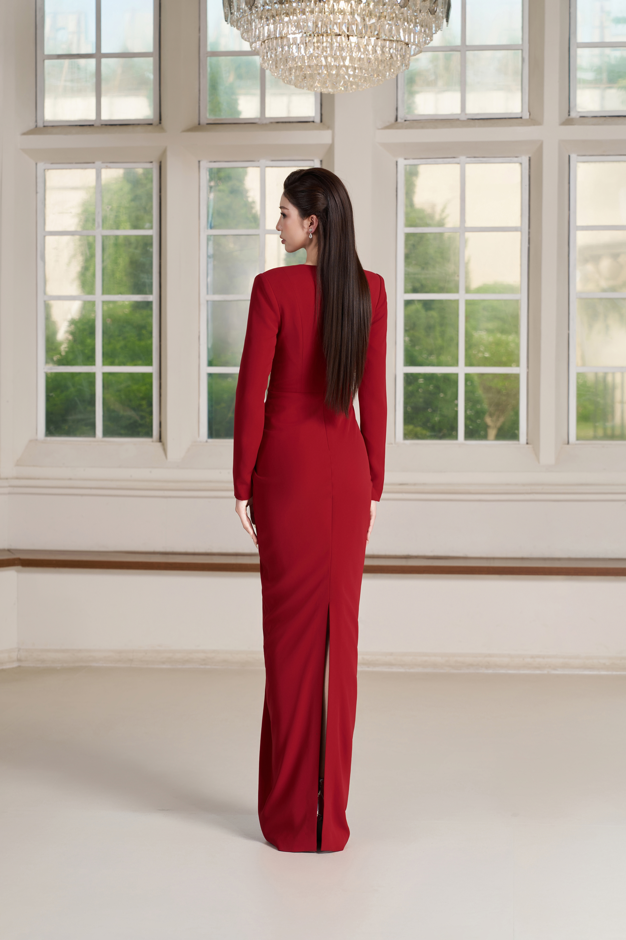 Rhea Dress – Bordeaux Maxi Dress