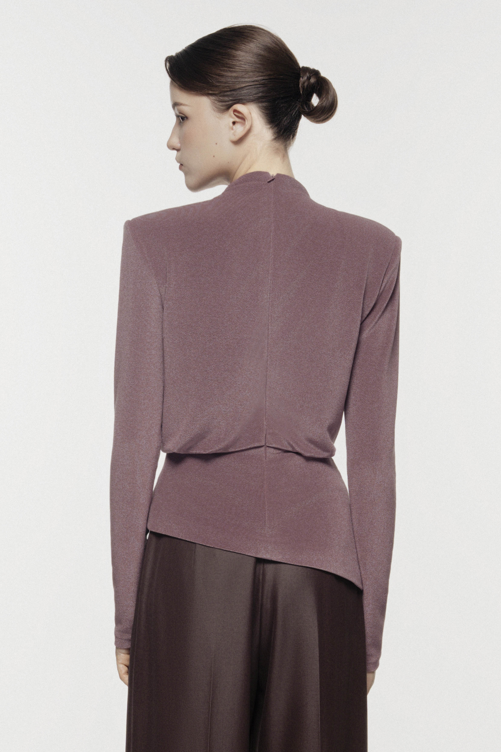 Ring-Draped Sculptural Top