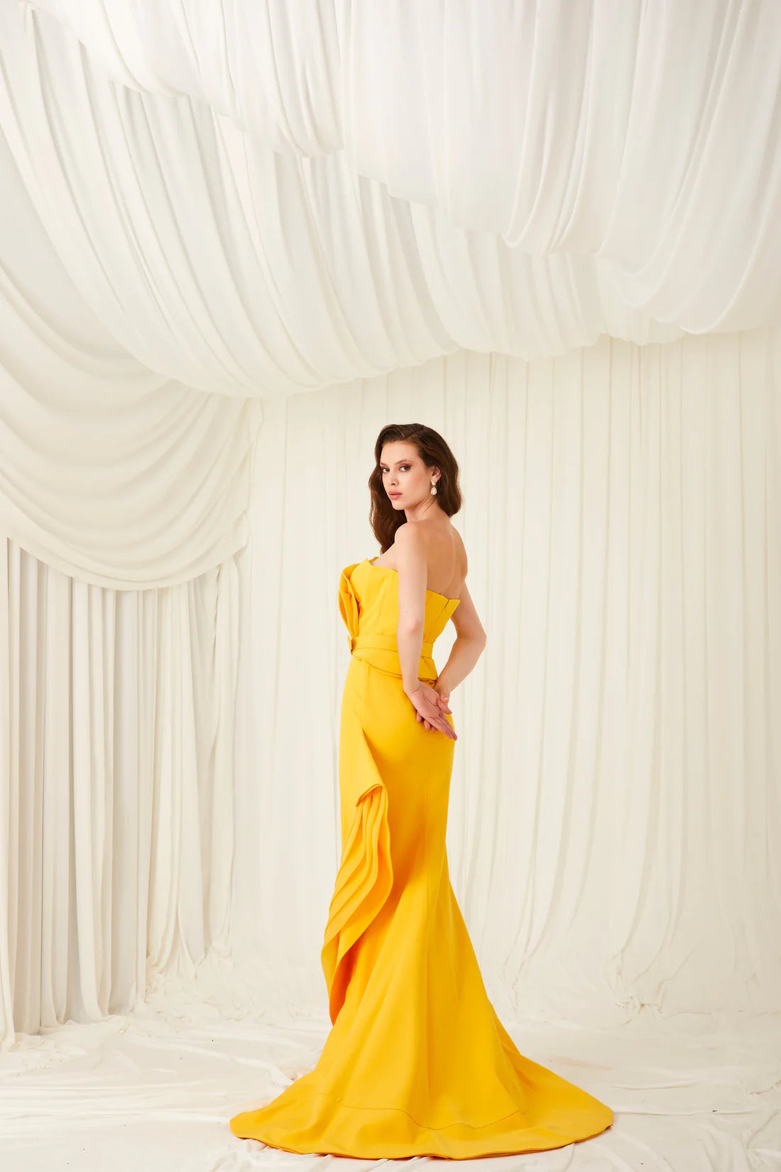 Ruffled Mermaid Evening Gown 2755