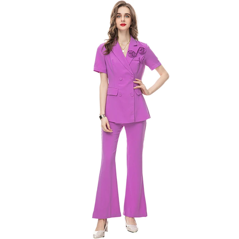 SUIT STYLE - SY509-Suits and Sets-onlinemarkat-Fuchsia-XS - US 2-onlinemarkat