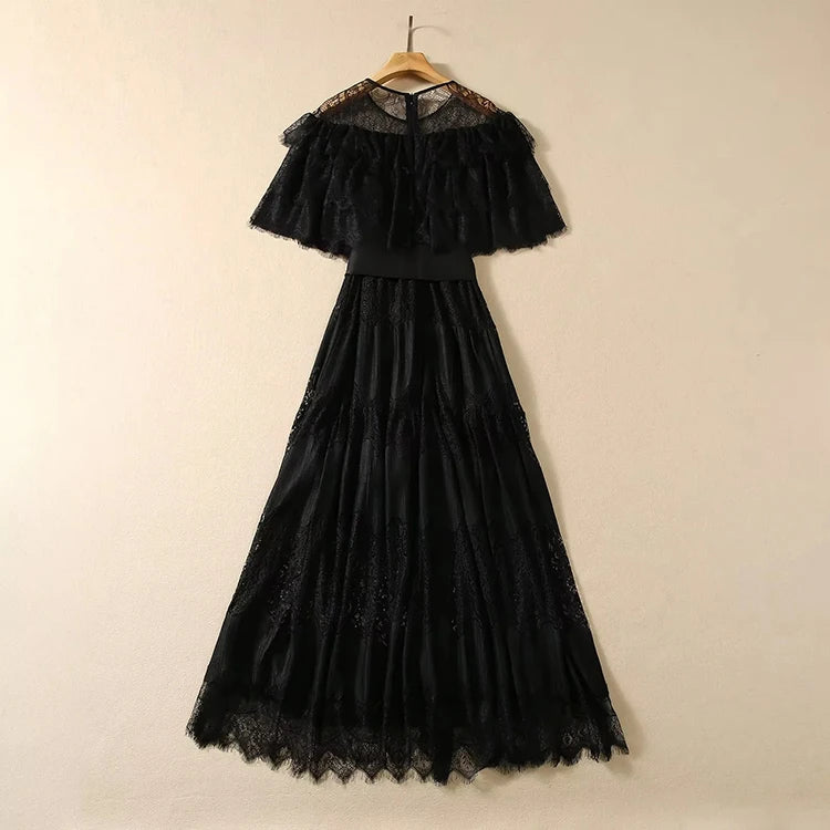 DRESS STYLE - NY3352-Midi Dress-onlinemarkat-black-XS - US 2-onlinemarkat