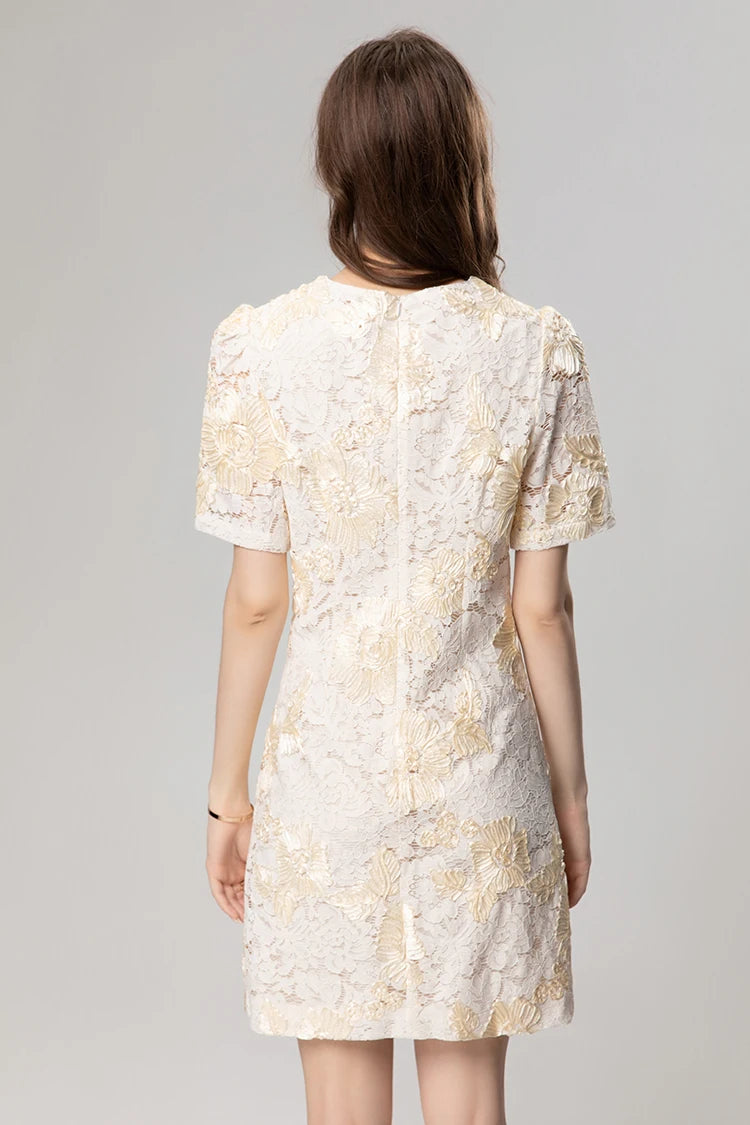 DRESS STYLE - SY791-short dress-onlinemarkat-Ivory-XS - US 2-onlinemarkat
