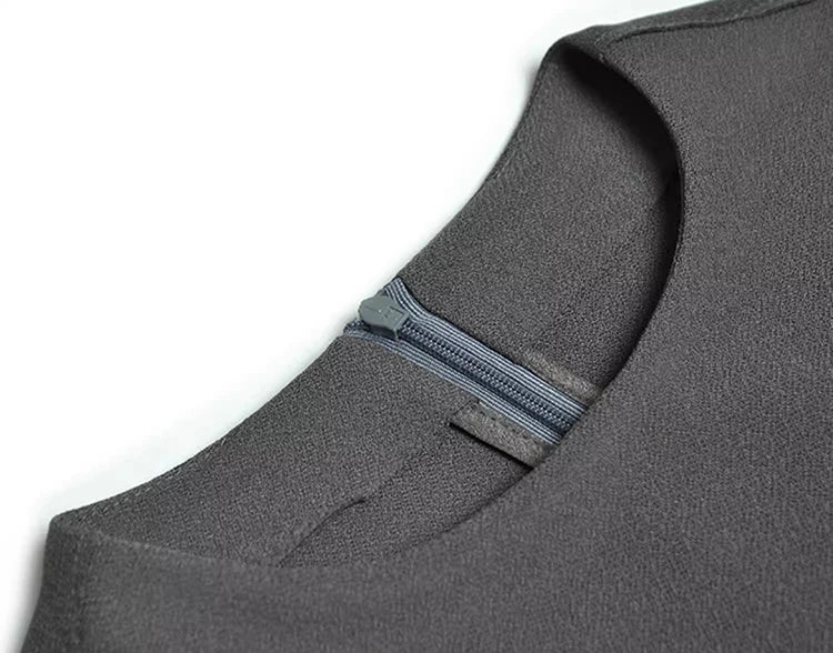 DRESS STYLE - SY819-Midi Dress-onlinemarkat-Dark Grey-XS - US 2-onlinemarkat