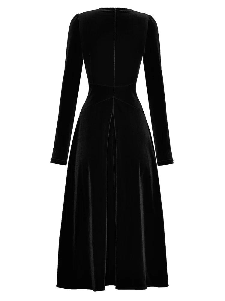 DRESS STYLE - NY3188-Midi Dress-onlinemarkat-Claret-XS - US 2-onlinemarkat