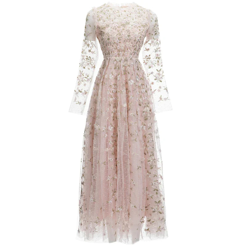 DRESS STYLE - SY578-Midi Dress-onlinemarkat-Pink-XS - US 2-onlinemarkat