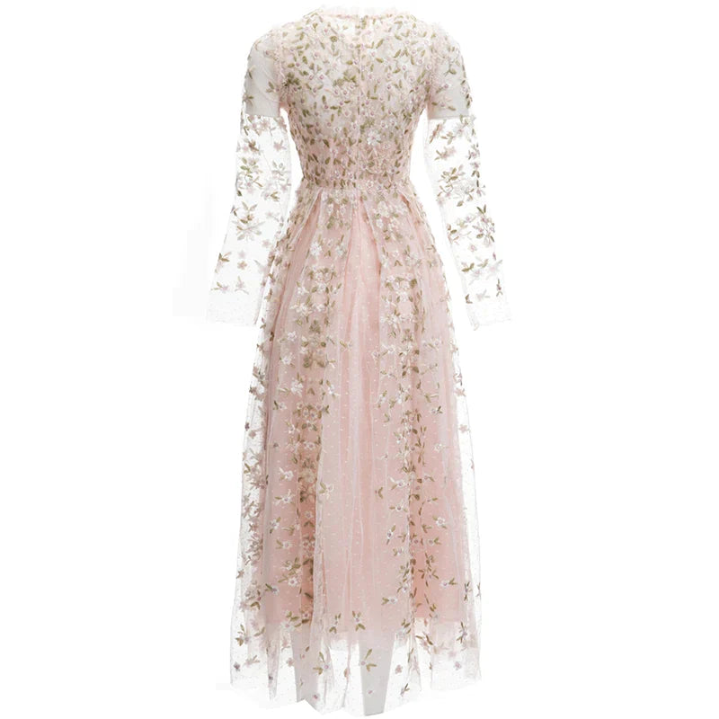 DRESS STYLE - SY578-Midi Dress-onlinemarkat-Pink-XS - US 2-onlinemarkat
