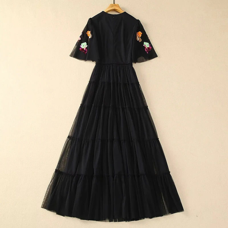 DRESS STYLE - SY406-maxi dress-onlinemarkat-Black-XS - US 2-onlinemarkat