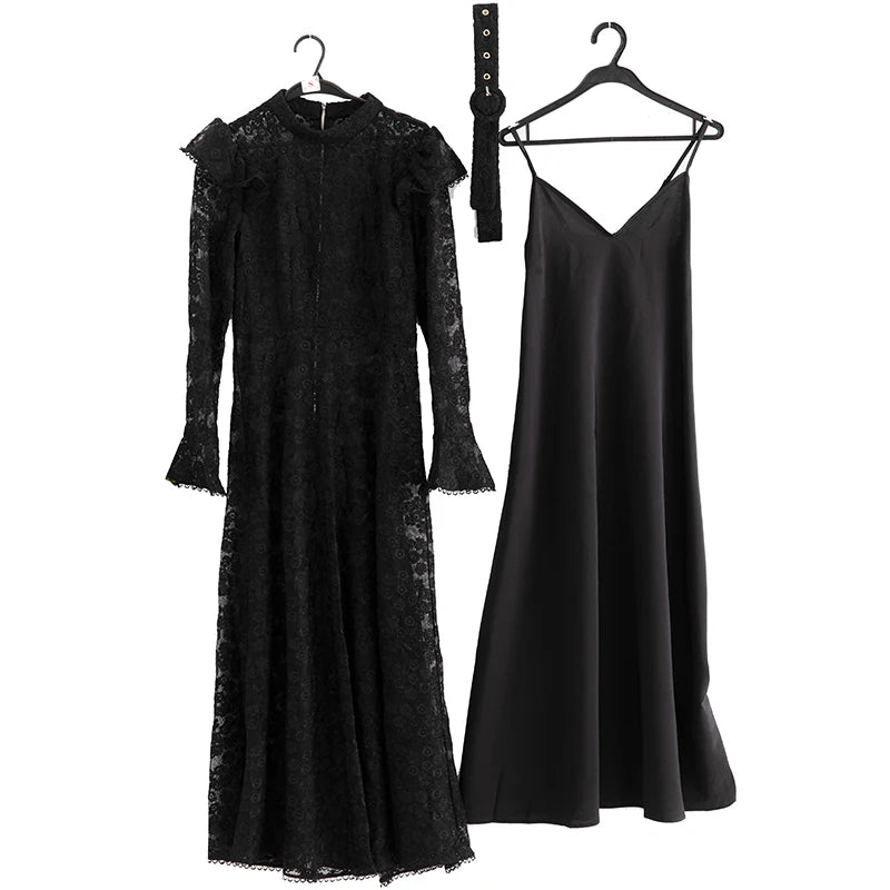 DRESS STYLE - SY876-maxi dress-onlinemarkat-Black-XS - US 2-onlinemarkat