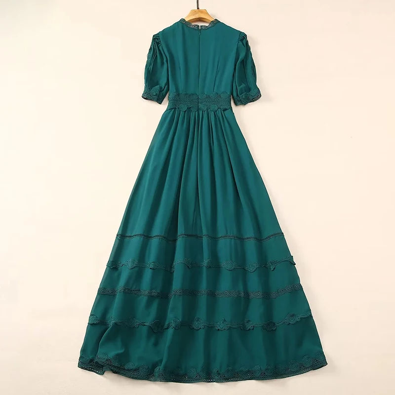 DRESS STYLE - SY634-maxi dress-onlinemarkat-green-XS - US 2-onlinemarkat