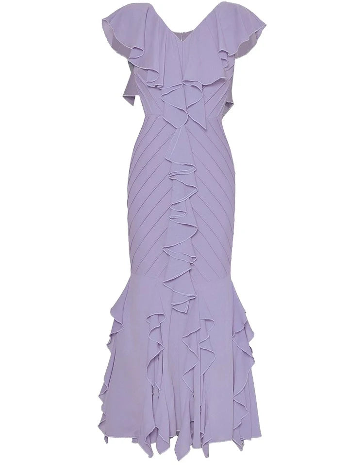 DRESS STYLE - SY566-Midi Dress-onlinemarkat-Lavender-XS - US 2-onlinemarkat