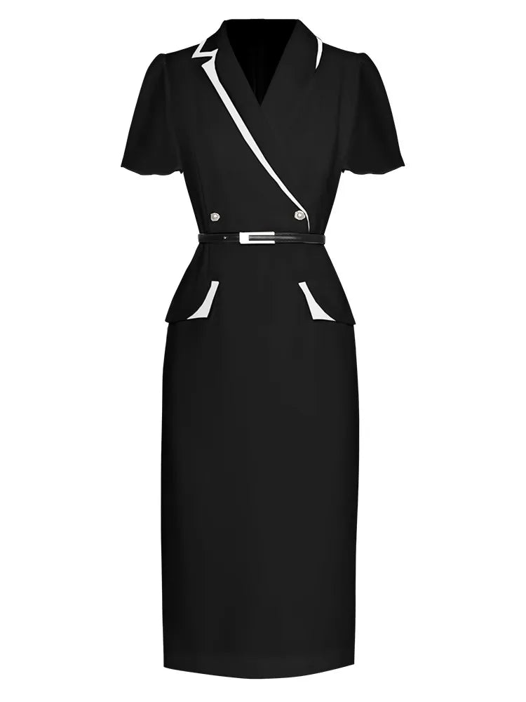DRESS STYLE - SY784-short dress-onlinemarkat-Black-XS - US 2-onlinemarkat