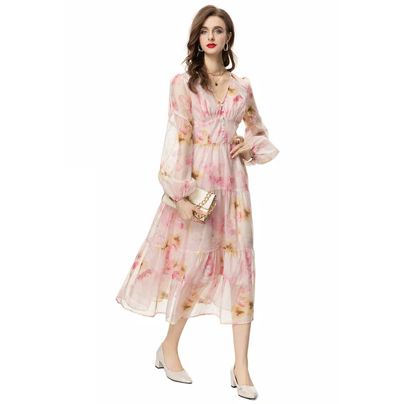 DRESS STYLE - SY883-Midi Dress-onlinemarkat-Lavender-XS - US 2-onlinemarkat