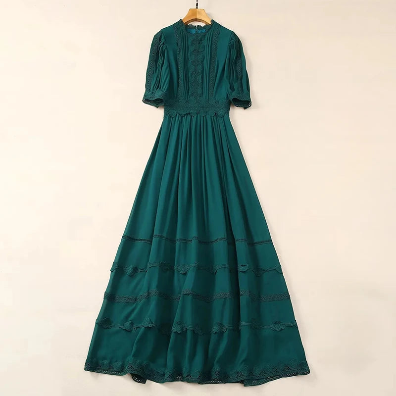 DRESS STYLE - SY634-maxi dress-onlinemarkat-green-XS - US 2-onlinemarkat