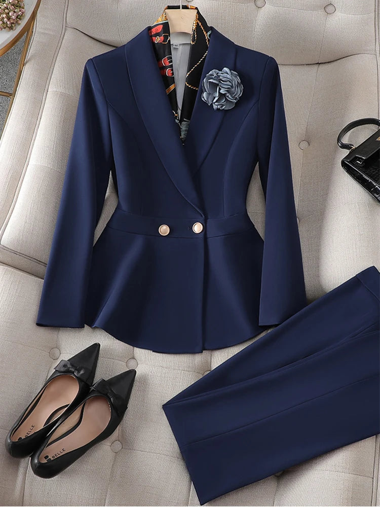 SUIT STYLE - SY770-Suits and Sets-onlinemarkat-Blue-XS - US 2-onlinemarkat