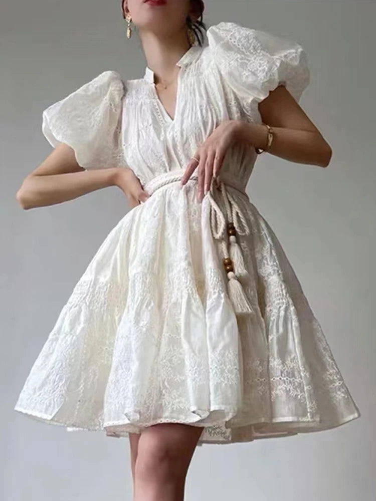DRESS STYLE - SY614-short dress-onlinemarkat-White-XS - US 2-onlinemarkat