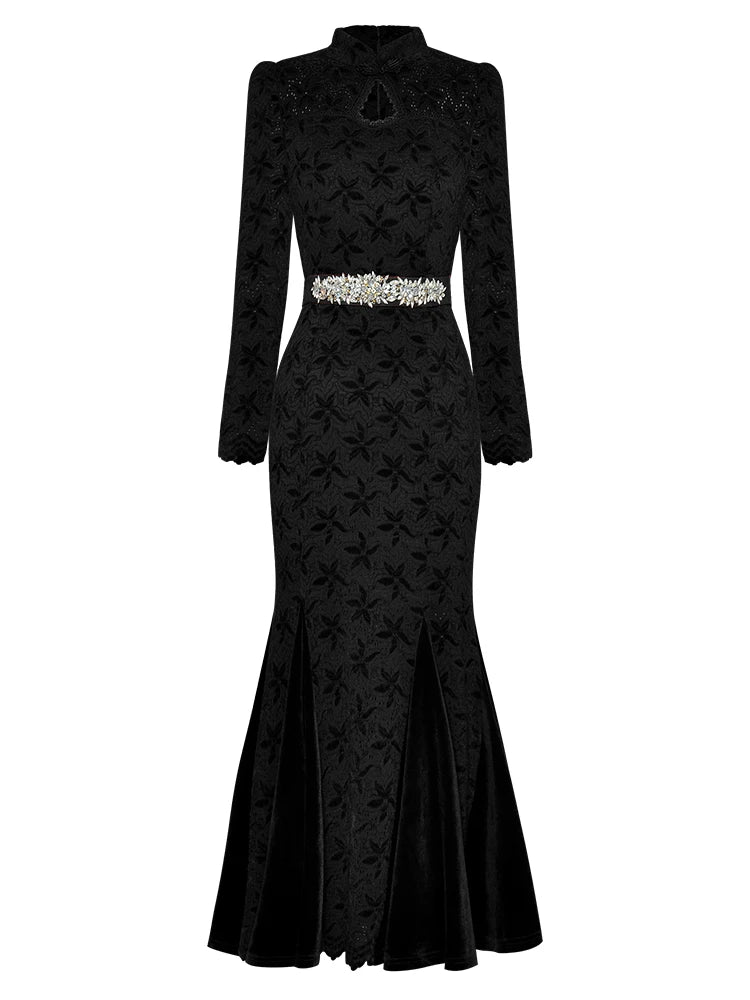 DRESS STYLE - NY3315-Midi Dress-onlinemarkat-black-XS - US 2-onlinemarkat