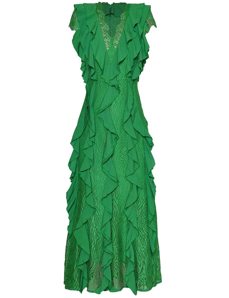 DRESS STYLE - SY590-Midi Dress-onlinemarkat-green-XS - US 2-onlinemarkat