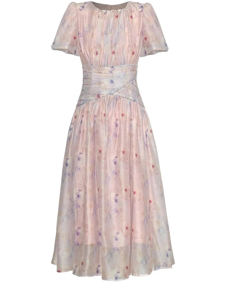 DRESS STYLE - SY733-Midi Dress-onlinemarkat-Pink-XS - US 2-onlinemarkat