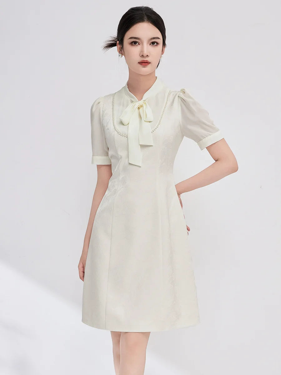 DRESS STYLE - SY776-short dress-onlinemarkat-Beige-XS - US 2-onlinemarkat
