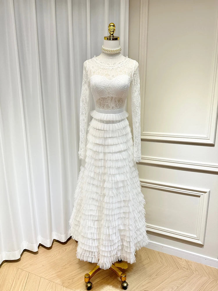 DRESS STYLE - SY486-Midi Dress-onlinemarkat-White-S-onlinemarkat