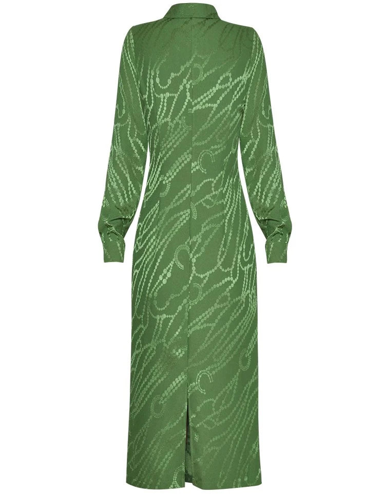 DRESS STYLE - SY565-Midi Dress-onlinemarkat-Green-XS - US 2-onlinemarkat