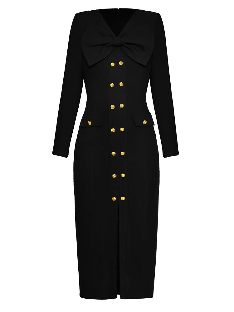 DRESS STYLE - NY3201-Midi Dress-onlinemarkat-black-XS - US 2-onlinemarkat