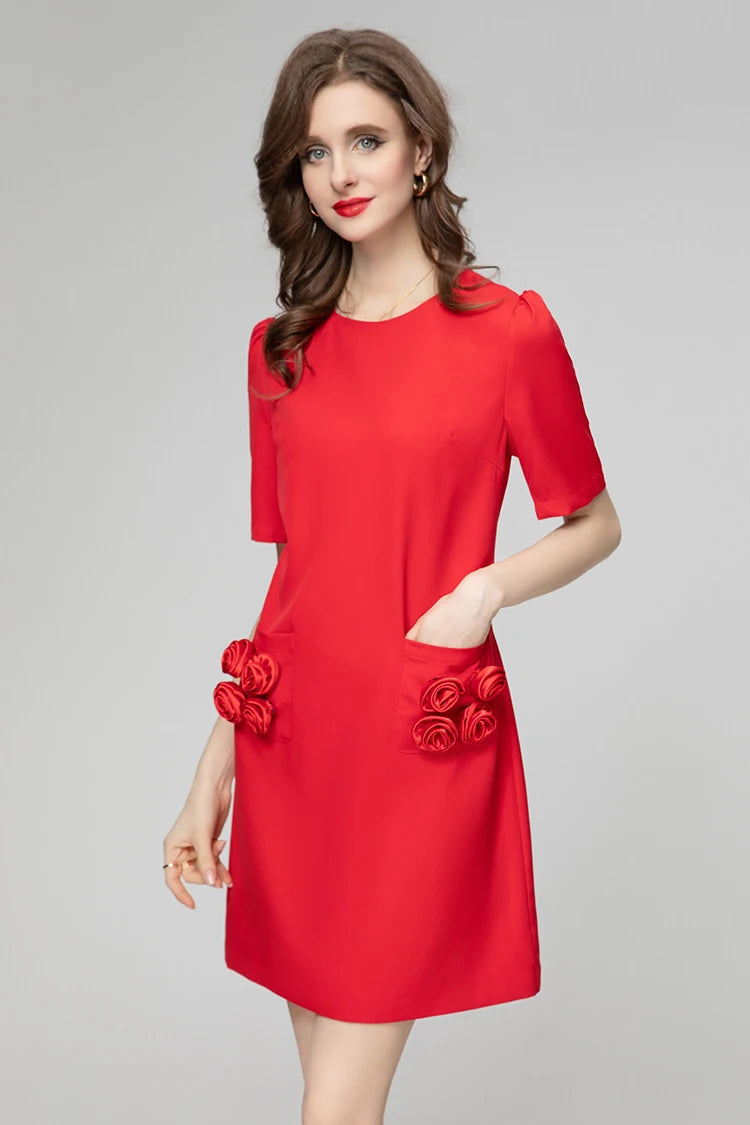 DRESS STYLE - SY336-short dress-onlinemarkat-Red-XS - US 2-onlinemarkat
