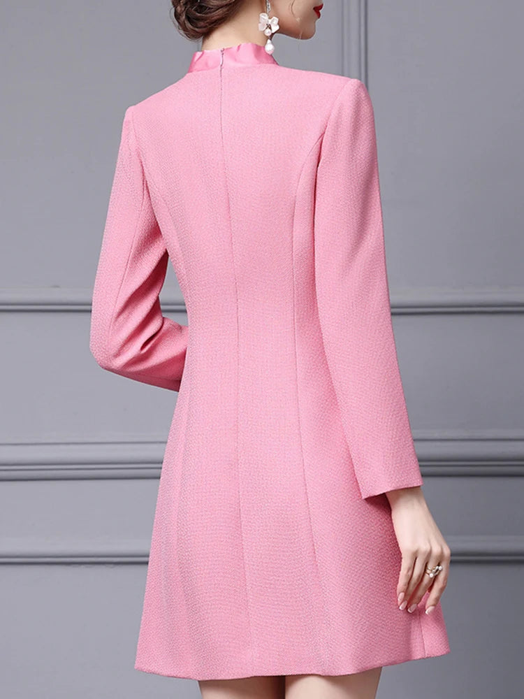 DRESS STYLE - SO277-short dress-onlinemarkat-Pink-XS - US 2-onlinemarkat