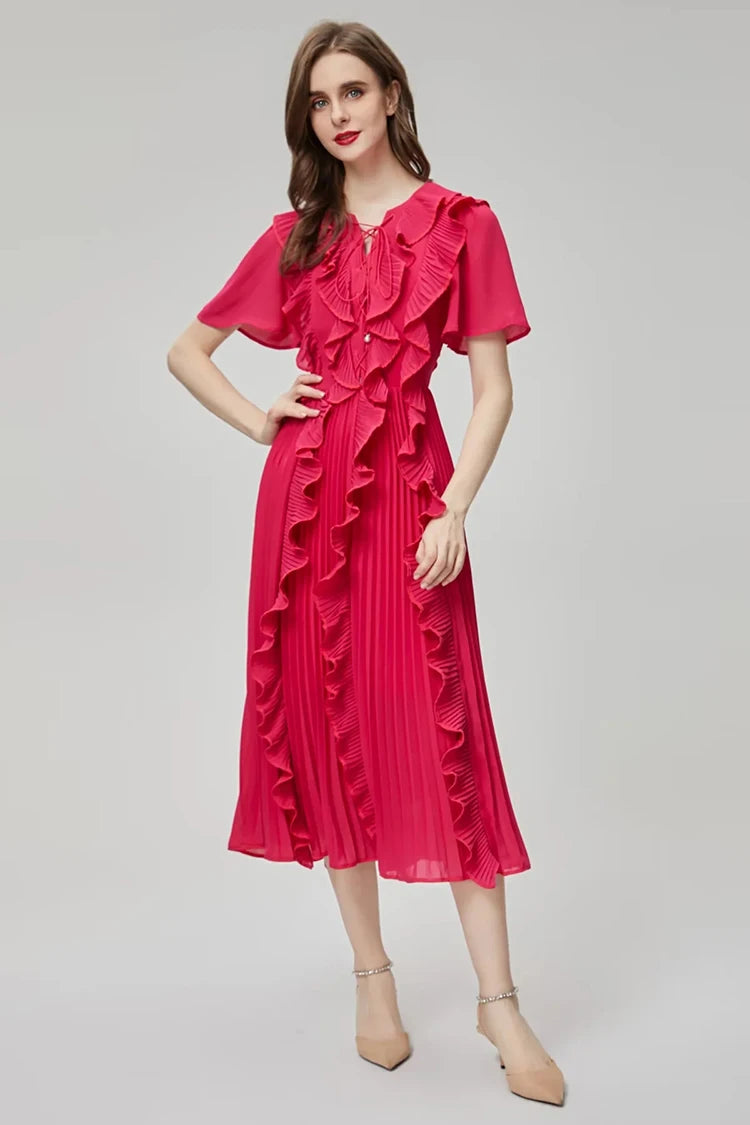 DRESS STYLE - NY3353-Midi Dress-onlinemarkat-Red-XS - US 2-onlinemarkat
