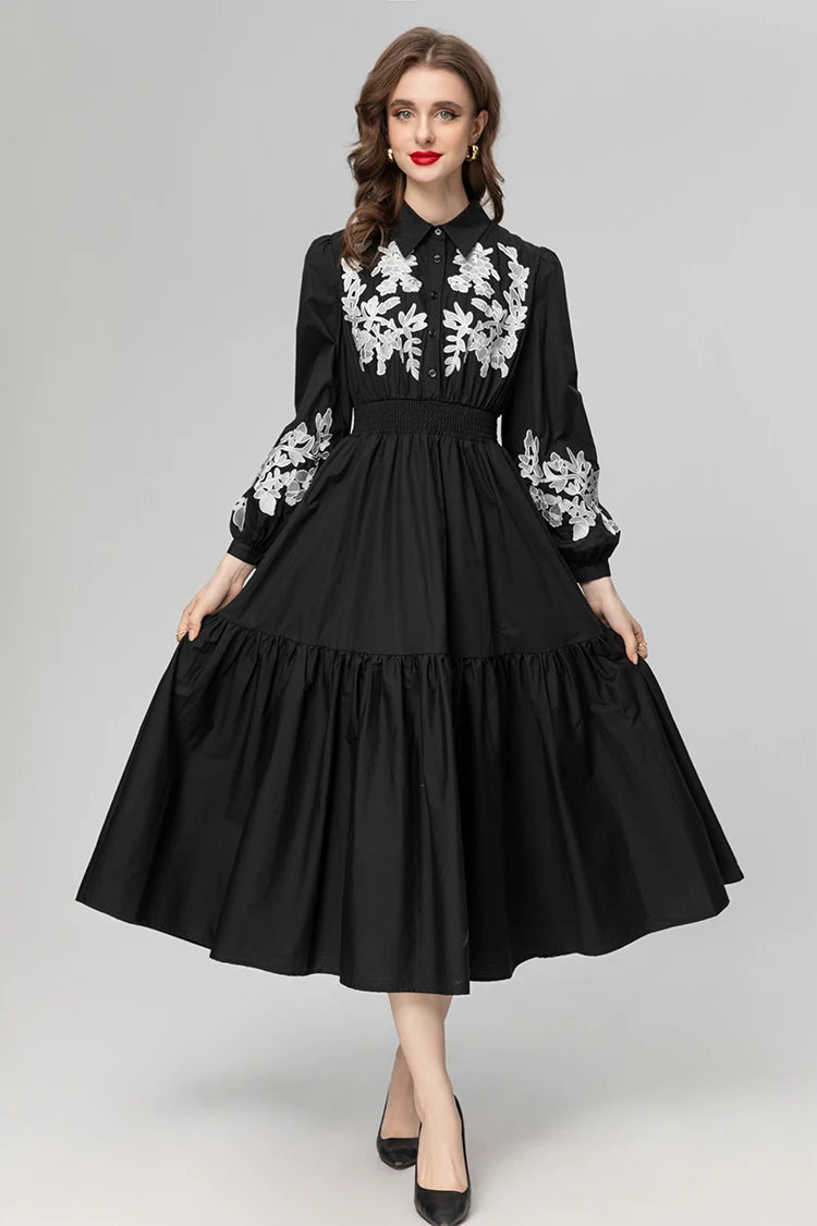 DRESS STYLE - SO208-Midi Dress-onlinemarkat-black-XS - US 2-onlinemarkat